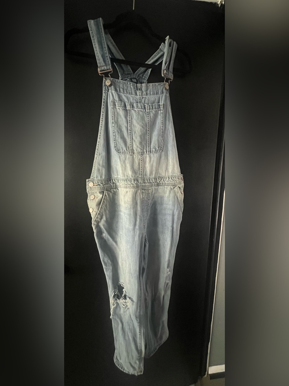 GAP Light Blue Denim Relaxed Overalls